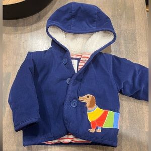 Baby Boden Corduroy Coat Jacket Dachshund Weiner Dog 3-6M